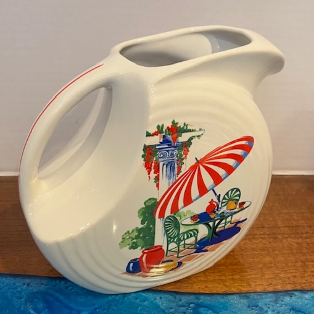 FIESTA Sunporch Limited Edition Large Disk Pitcher Carafe Joel Wilson Design